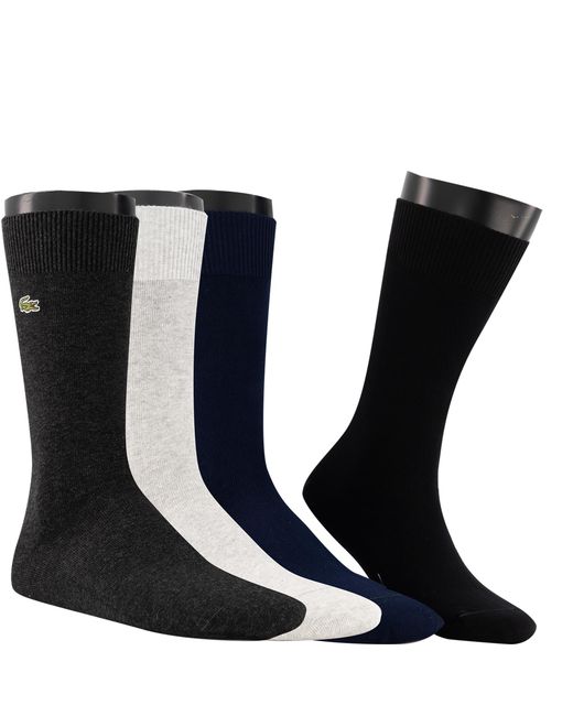 Lacoste Herren Socken Blau,Grau,Schwarz Baumwolle & Mix Unifarben in Blue für Herren