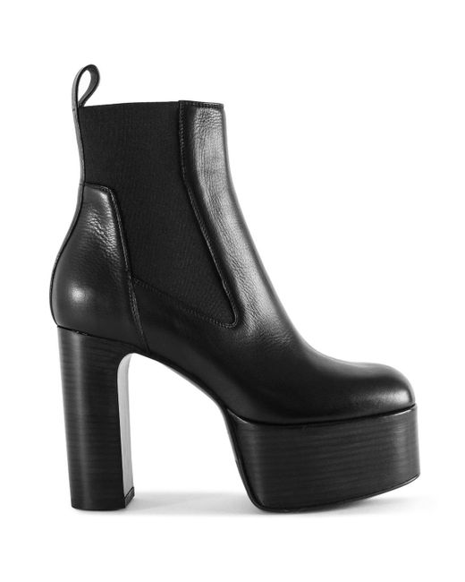 Rick Owens Larry Elastic Kiss Heeled Boots in Black | Lyst