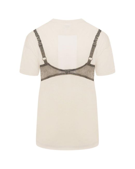 VAQUERA T-shirt With Bra in Natural | Lyst