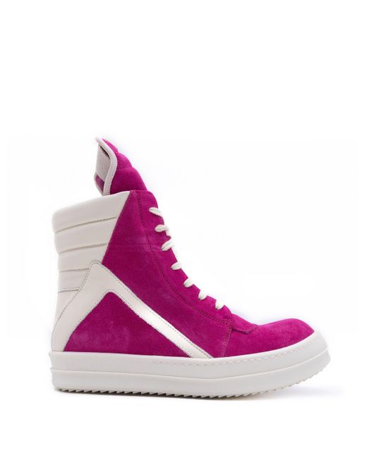 Rick Owens Geobasket Sneakers In Hot Pink in Purple for Men | Lyst