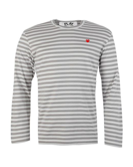 comme des garcons play grey t shirt