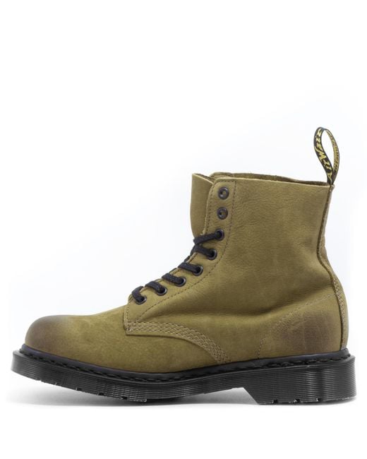 Dr. Martens Leather 1460 Pascal Olive Titan Boots in Green for Men - Lyst