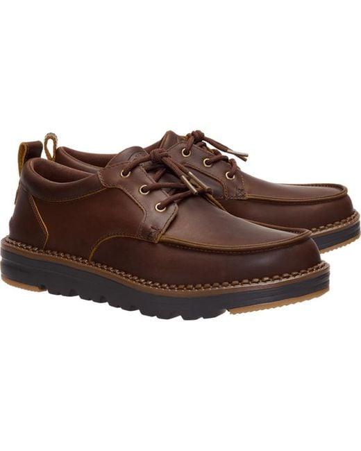 HeyDude Brown Flint Moc Leather for men