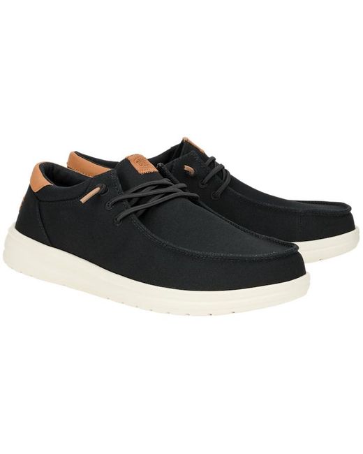 HeyDude Black Paul Canvas for men