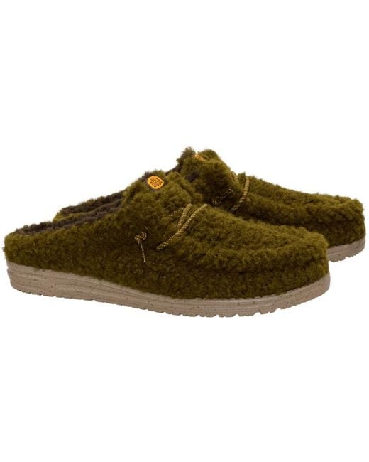 HeyDude Black Wally Slipper for men