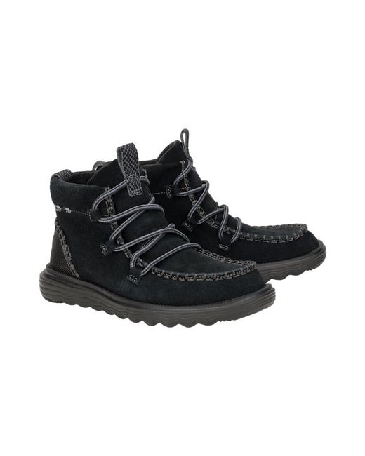 HeyDude Black Reyes Suede