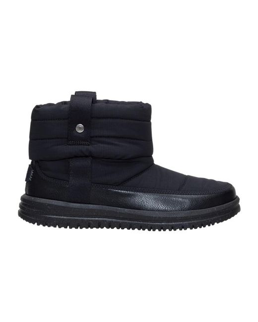 HeyDude Black Camden Cuff Nylon Quilt