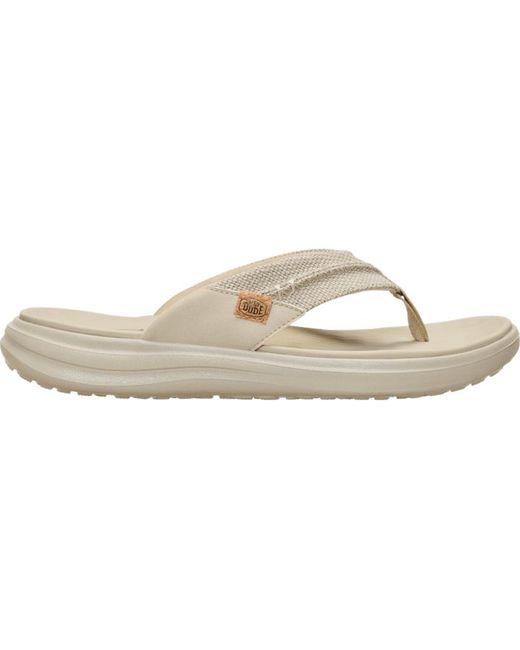 HeyDude Black Finn Flip Braided for men