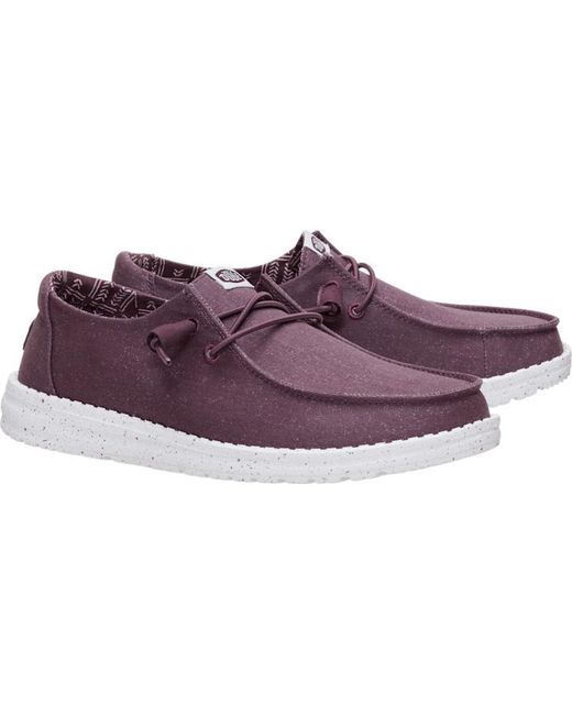 HeyDude Purple Wendy Stretch Canvas