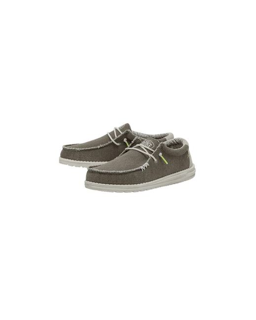 HeyDude Black Wally Braided for men