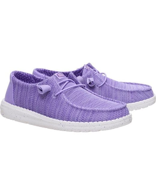 HeyDude Purple Wendy Stretch Sox