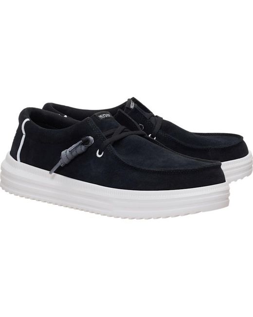 HeyDude Black Rev Suede for men