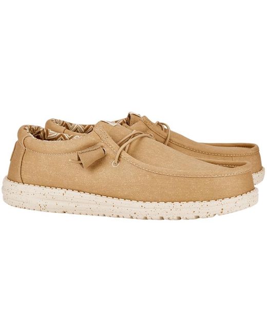 HeyDude Black Wally Stretch Canvas for men