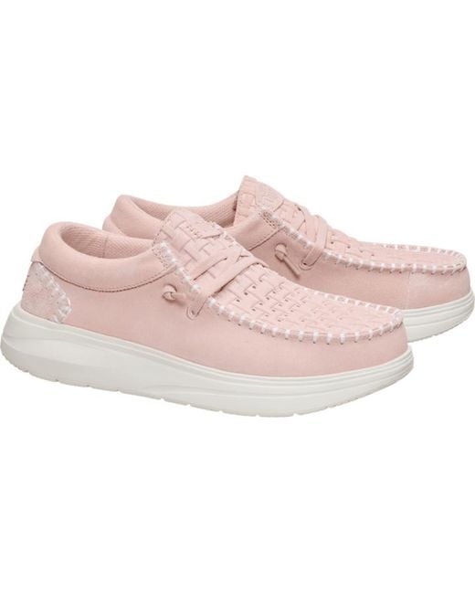 HeyDude Black Wendy Comf Suede Perf
