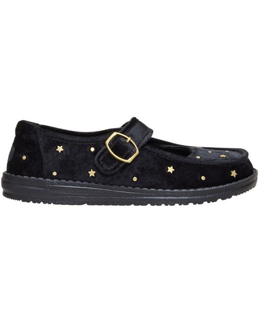 HeyDude Black Wendy Jane Studded