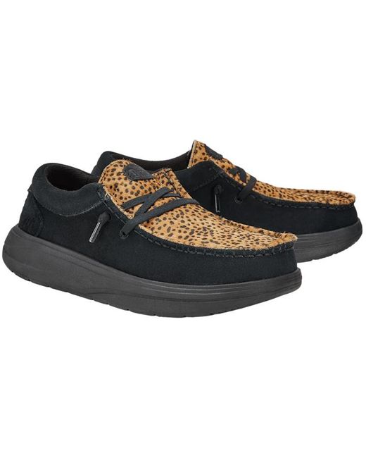 HeyDude Black Wendy Comf Luxe