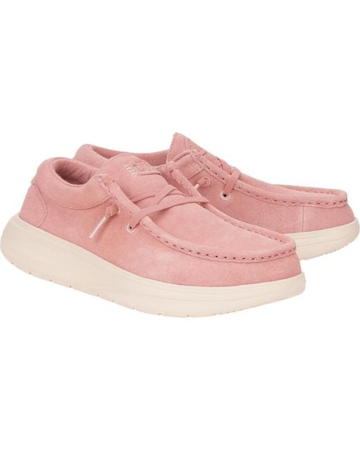 HeyDude Black Wendy Comf Suede