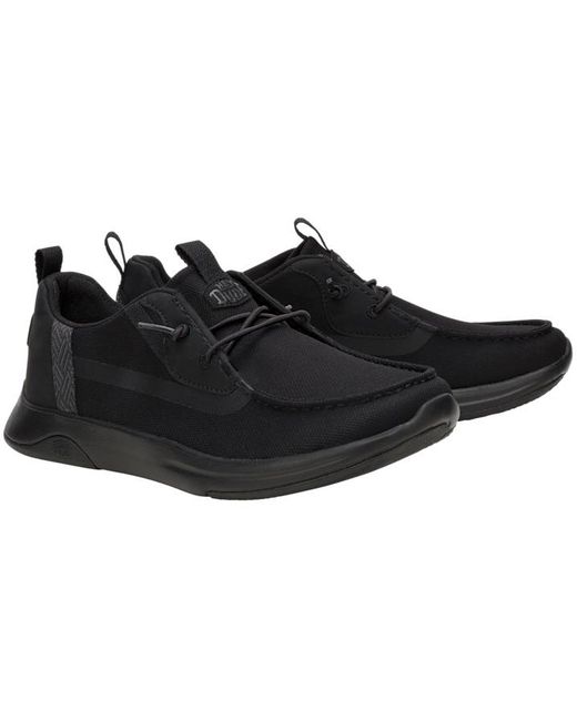 HeyDude Black Wally Drift Mesh for men
