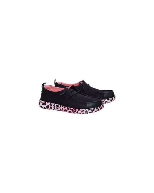 HeyDude Black Wendy Work Ce Leopard