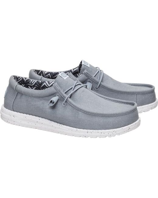 HeyDude Black Wally Stretch Canvas for men