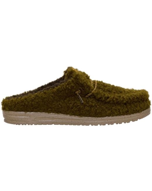 HeyDude Black Wally Slipper for men