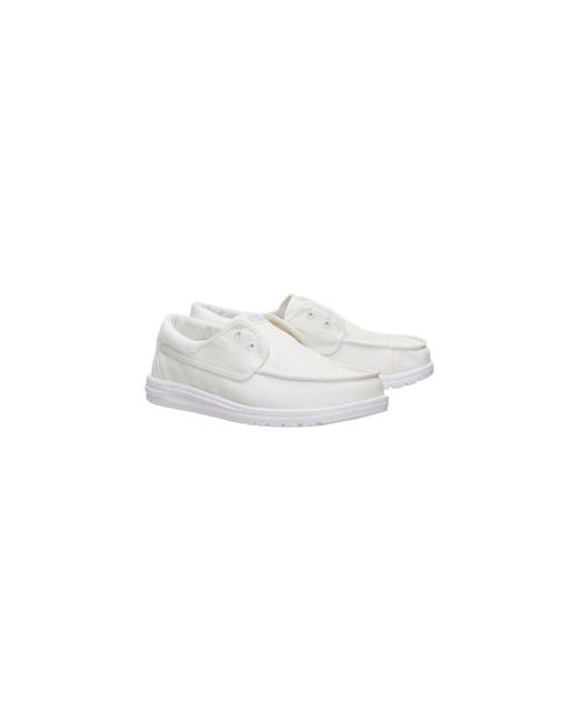 HeyDude Black Wally Cru Stretch Canvas for men
