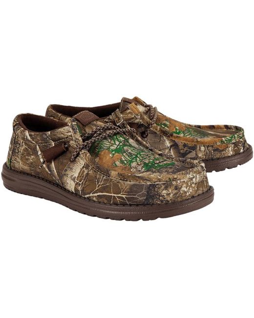 HeyDude Black Wally Realtree Edge for men