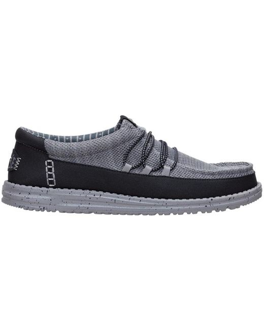 HeyDude Black Wally Guard Stretch Sox for men