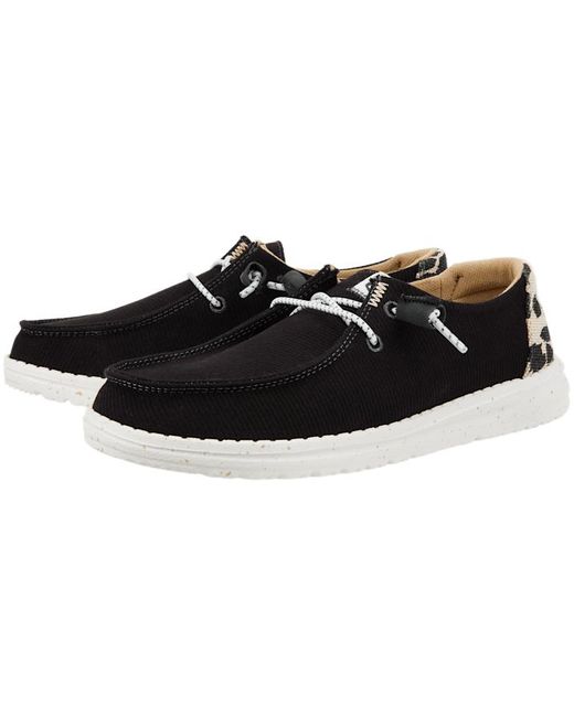 HeyDude Black Wendy Leopard