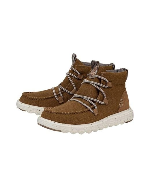 HeyDude Black Reyes Boot Wool