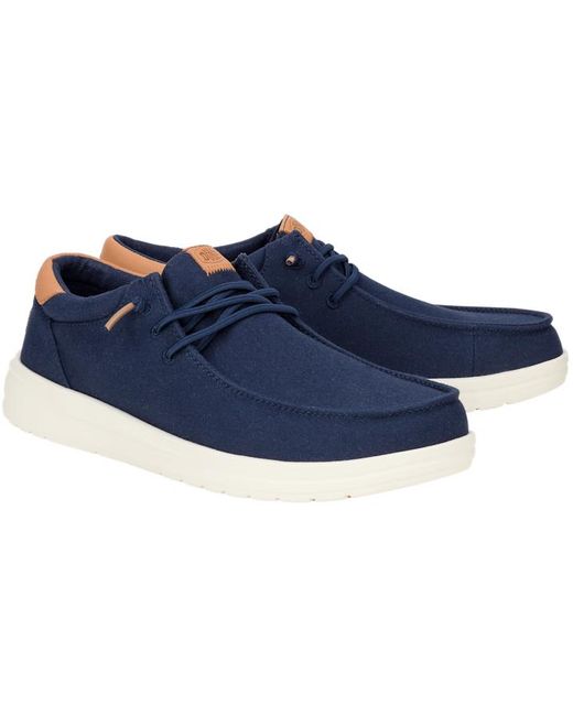 HeyDude Blue Paul Canvas for men
