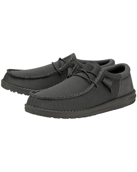 HeyDude Black Wally Funk Mono for men