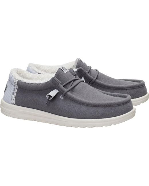 HeyDude Black Wally Warmth Wool for men
