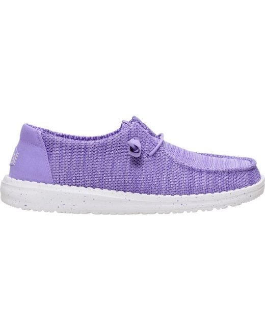 HeyDude Purple Wendy Stretch Sox