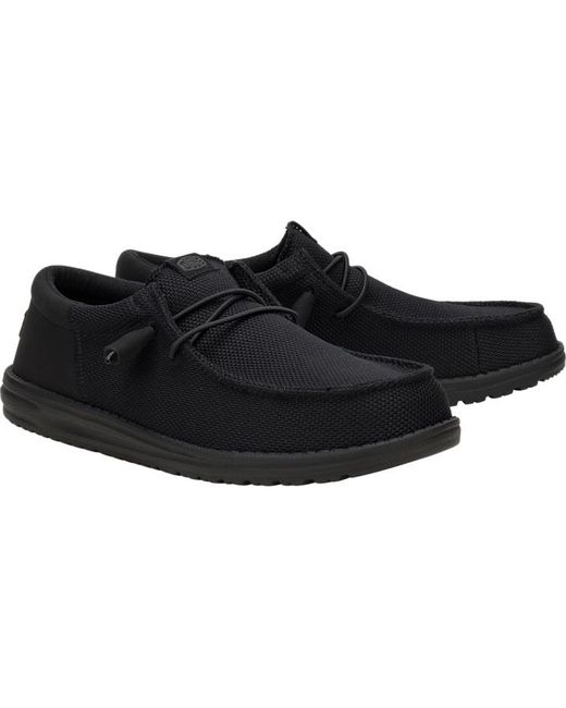 HeyDude Black Wally Funk Mono for men