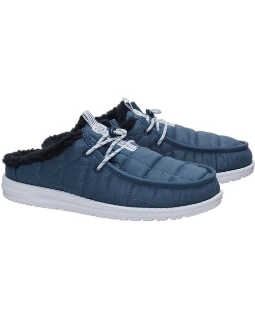 HeyDude Blue Wally Slip Camp Nylon for men