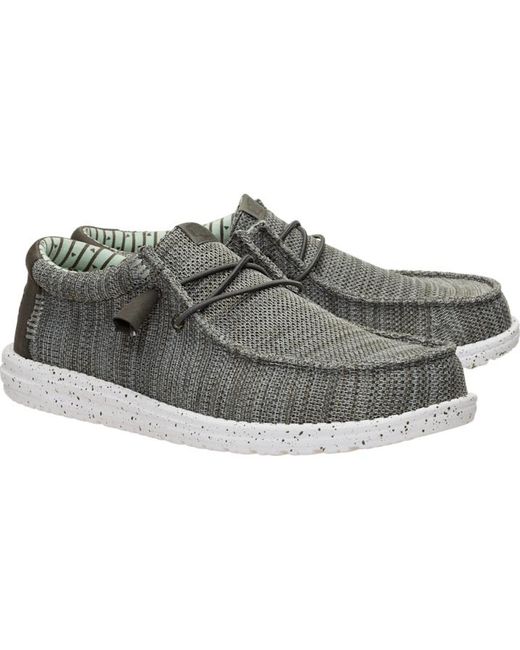 HeyDude Black Wally Stretch Sox for men