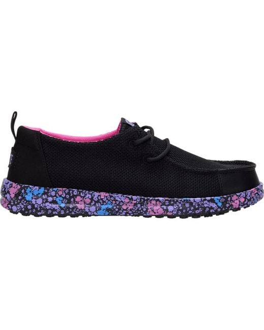 HeyDude Black Wendy Work Ce Floral