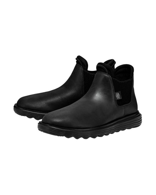 HeyDude Black Branson Boot Craft Leather