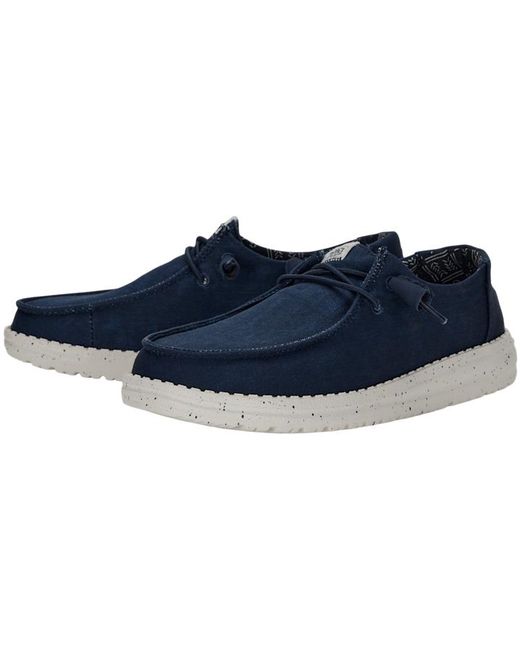 HeyDude Blue Wendy Stretch Canvas