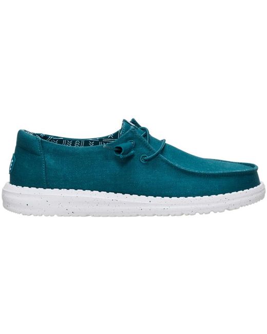 HeyDude Blue Wendy Stretch Canvas