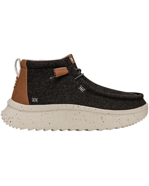 HeyDude Black Wendy Peak Hi Wool
