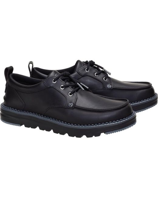 HeyDude Black Flint Moc Leather for men