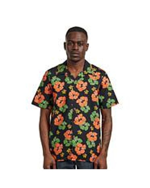 Nudie Jeans Arvid Flower Hawaii Shirt in Green für Herren