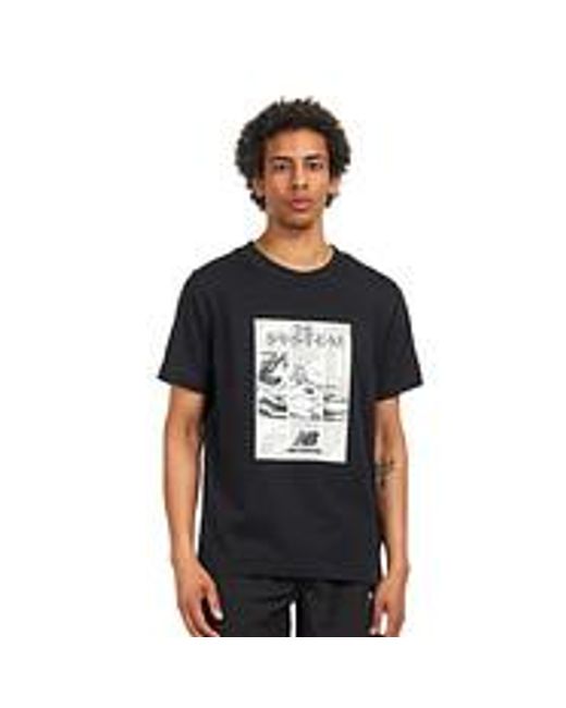 New Balance Poster T-Shirt in Black für Herren