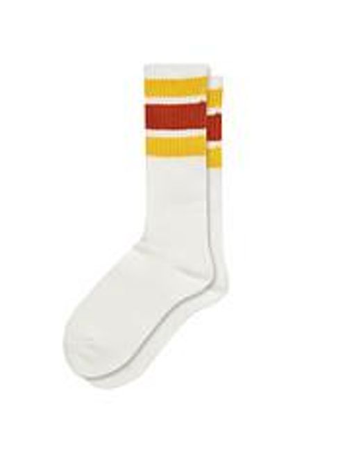 Anonymous Ism White 3 Line Crew Socks