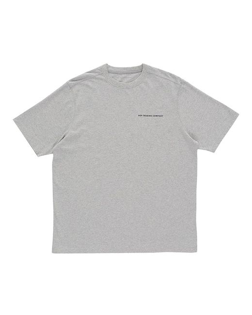 Pop Trading Co. Reflective Logo T-Shirt in Gray für Herren