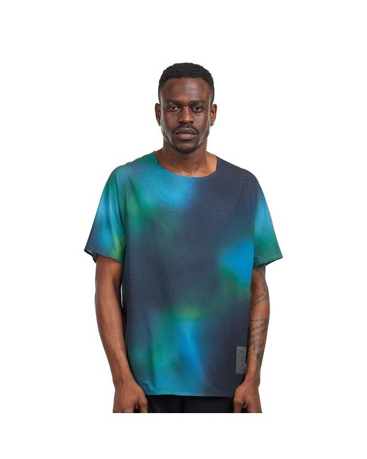 Y-3 M Aop Running SS Tee in Blue für Herren