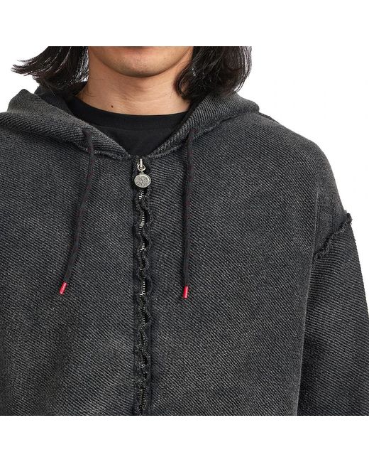 Aries Aged Reverso Temple Zip Through Hoodie in Black für Herren