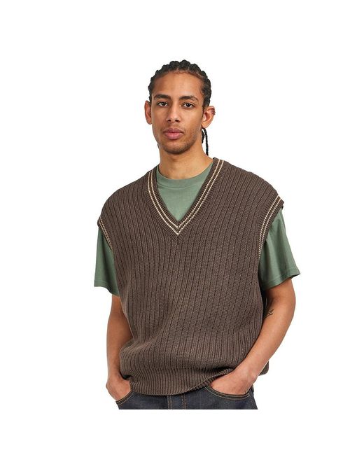 Nudie Jeans Sverre Knitted Vest in Brown für Herren